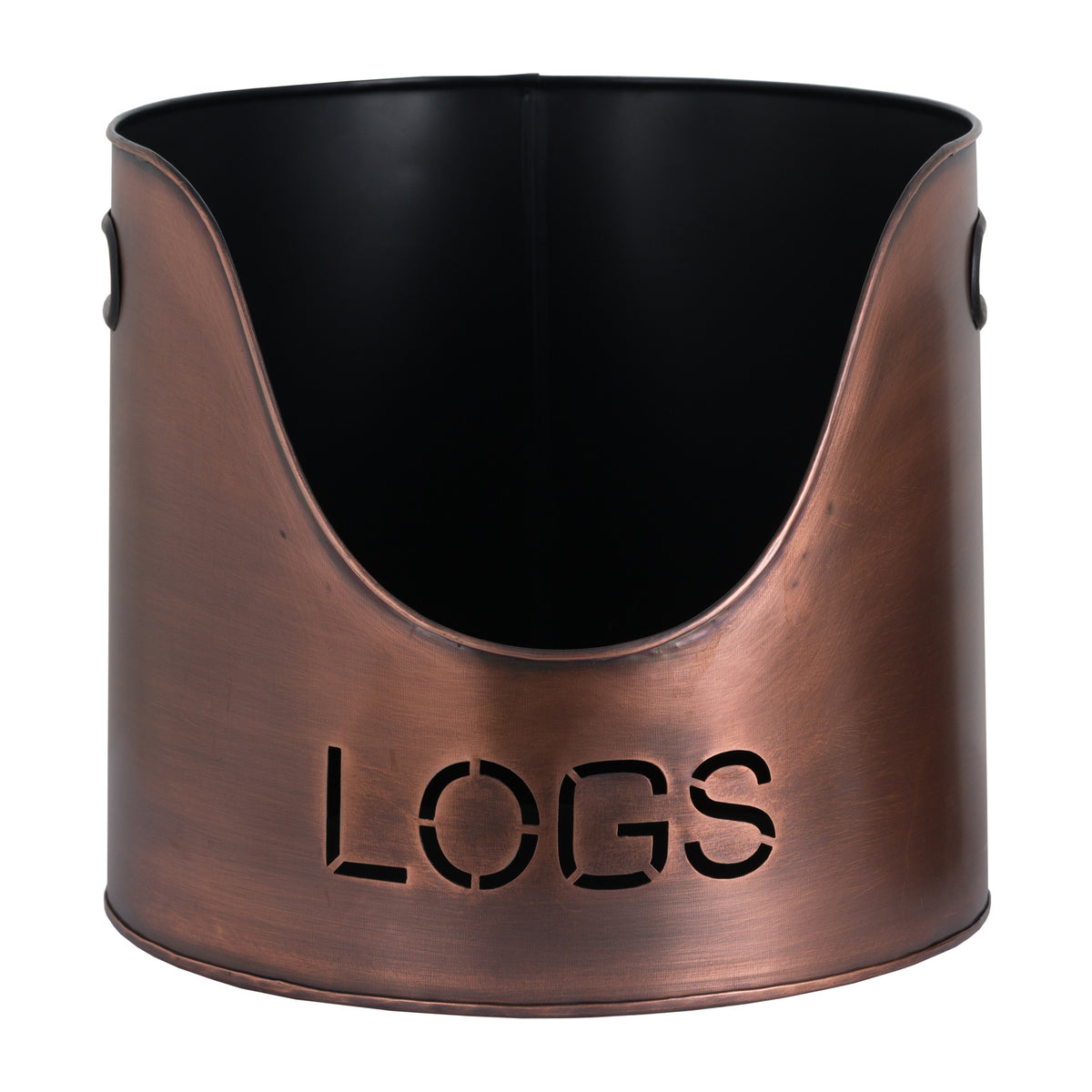 Copper Finish Logs And Kindling Buckets & Matchstick Holder - view 3