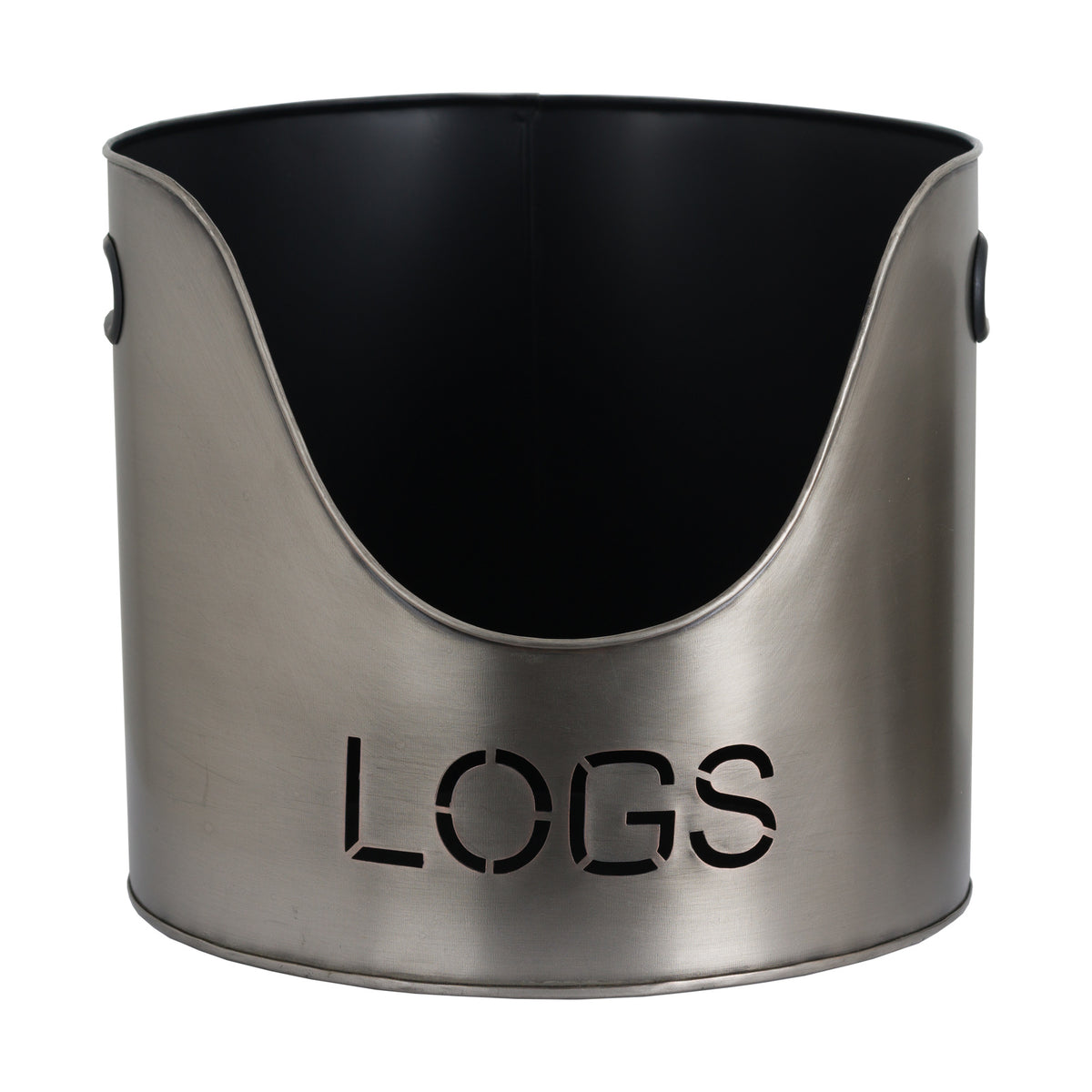 Pewter Finish Logs And Kindling Buckets & Matchstick Holder - view 3