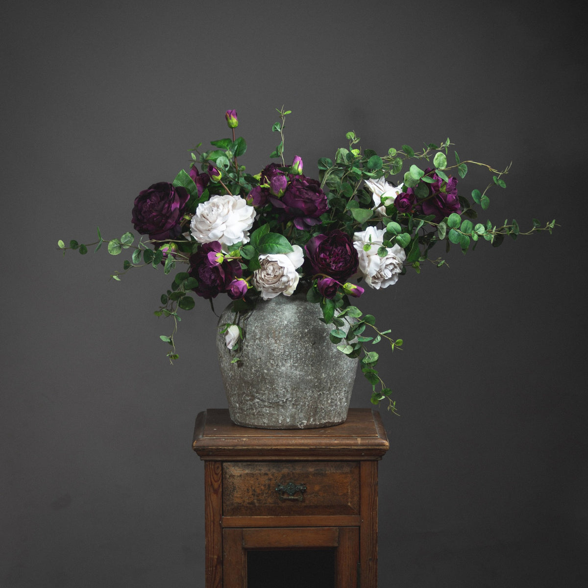 Aged Stone Ceramic Vase - view 3