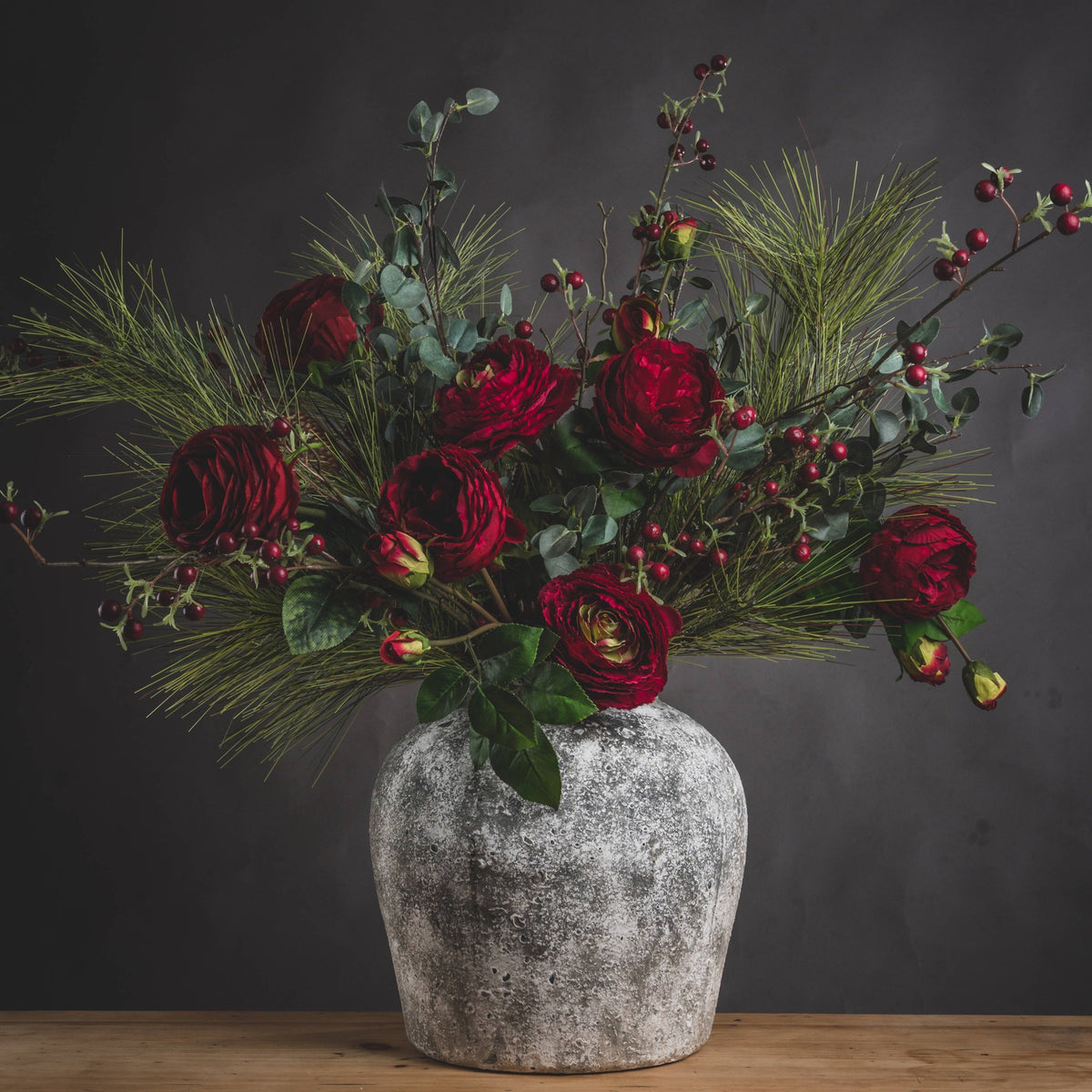 Aged Stone Ceramic Vase - view 5
