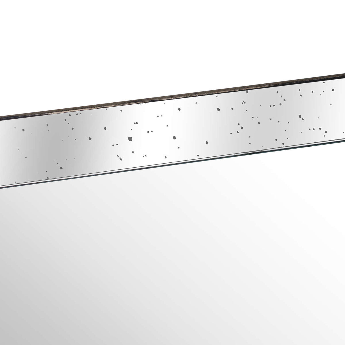 Astor Distressed Large Mirrored Tray With Wooden Detailing - view 2