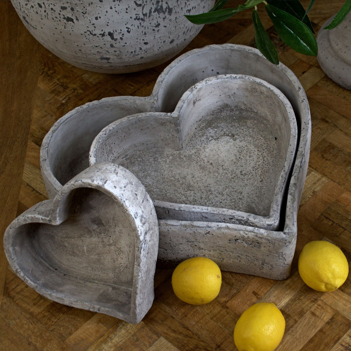 Set Of Three Large Stone Ceramic Dishes - view 3