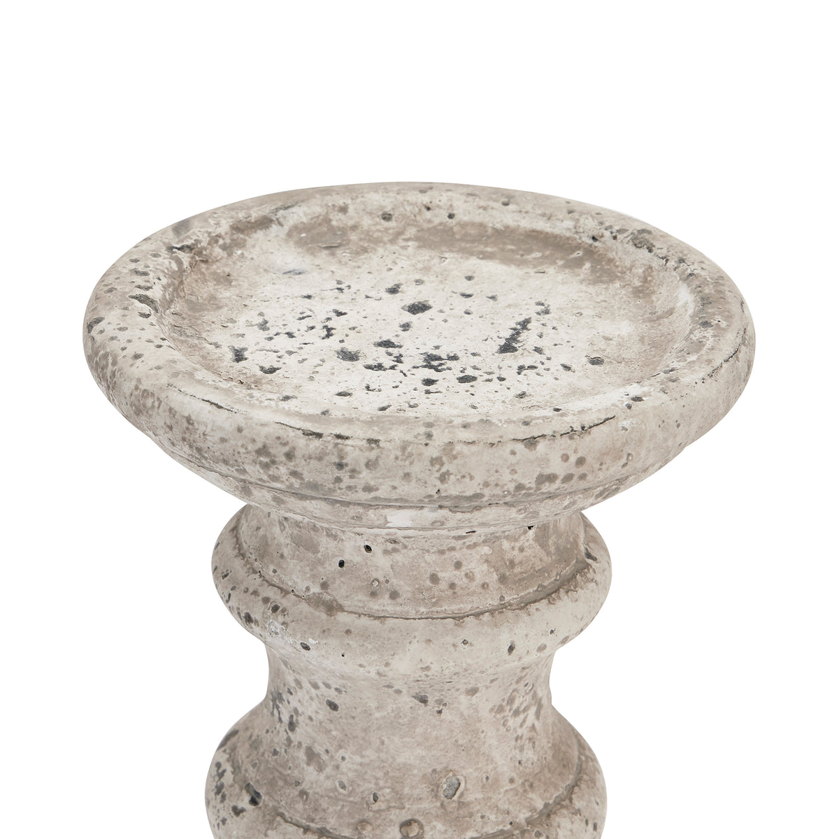 Small Stone Ceramic Column Candle Holder - view 2