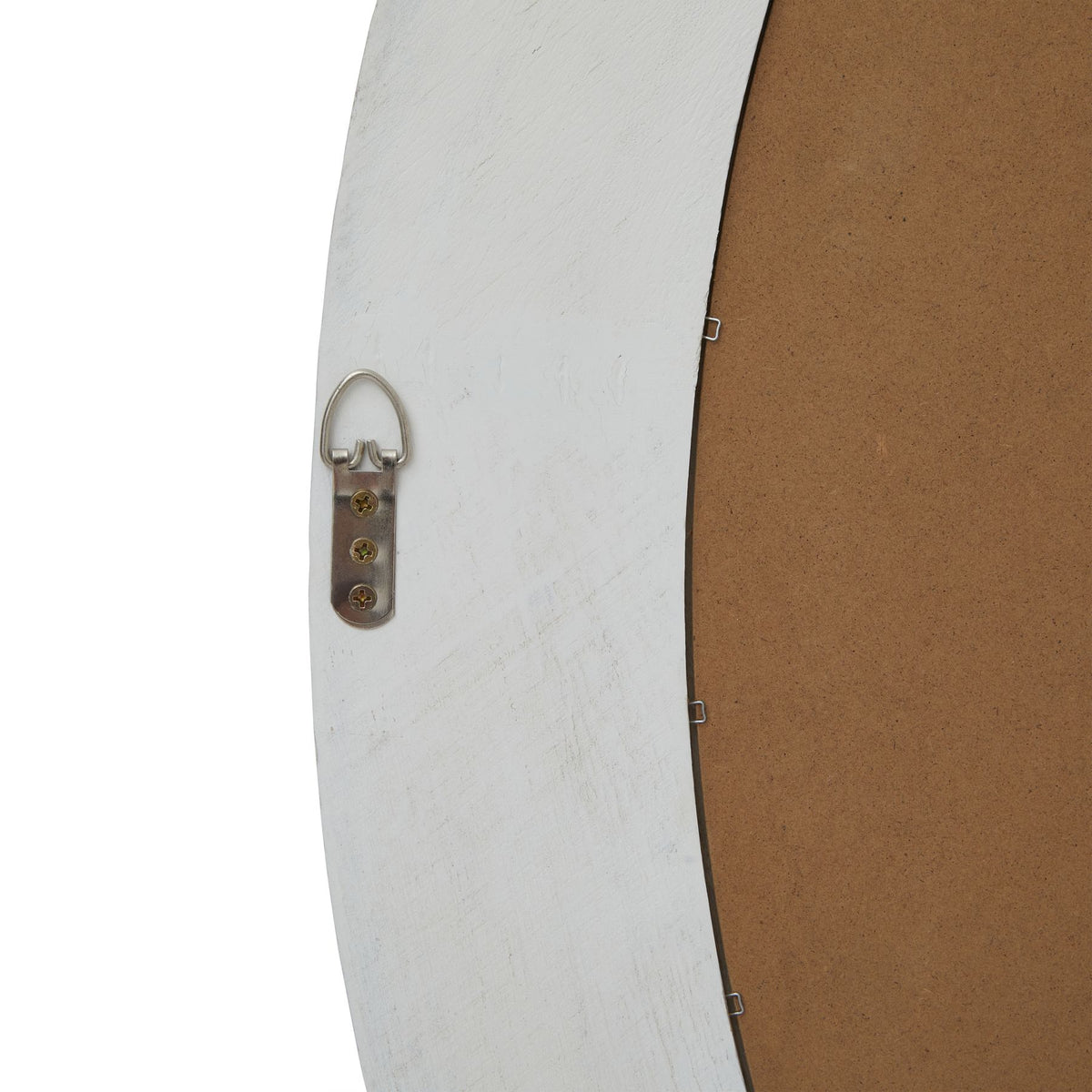 Washed Wood Round Framed Large Mirror - view 3