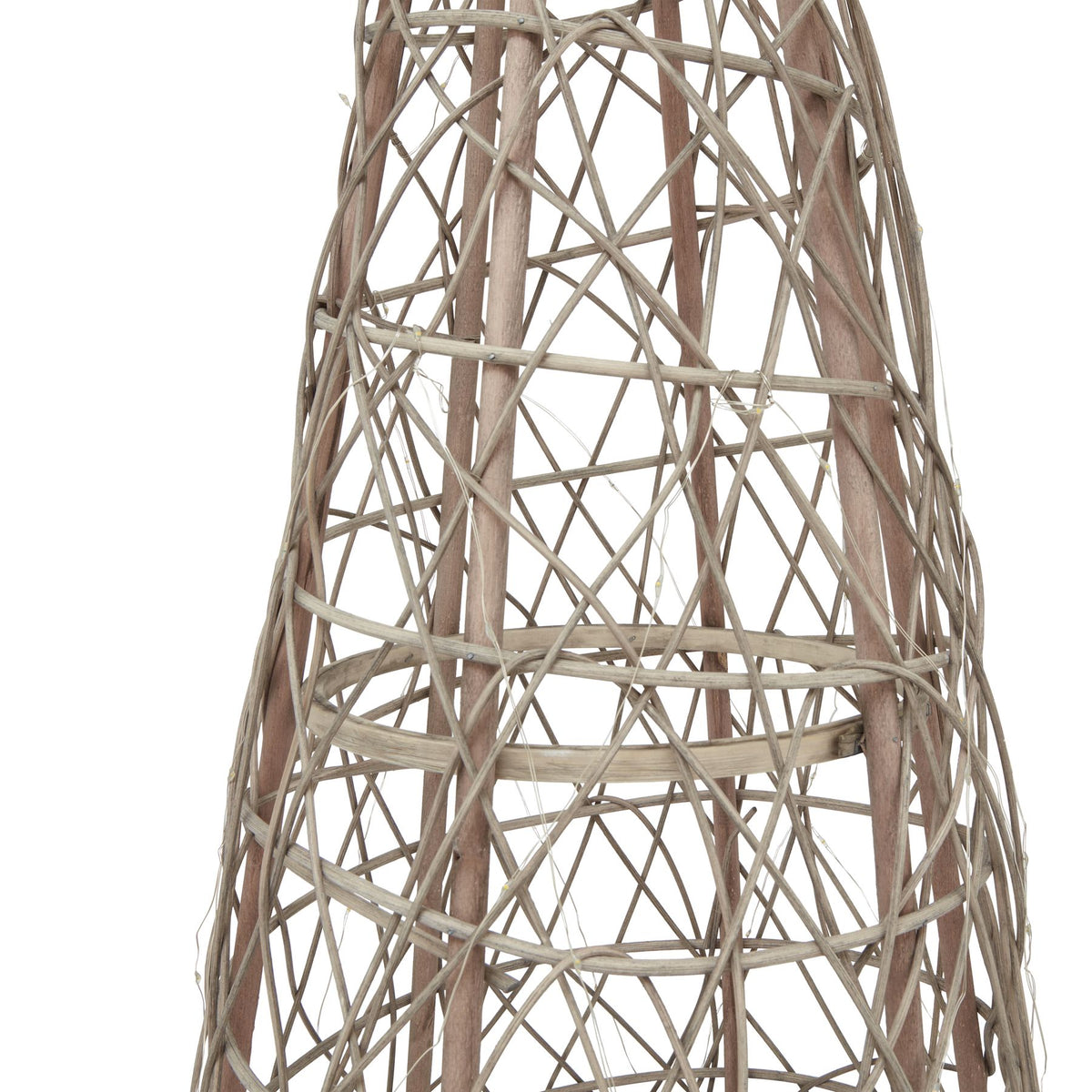 LED Wicker Christmas Tree With Star - view 3