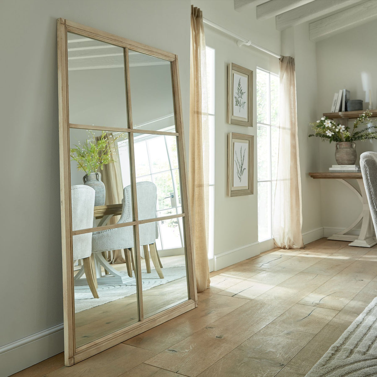 Washed Wood XL Window Mirror - view 5