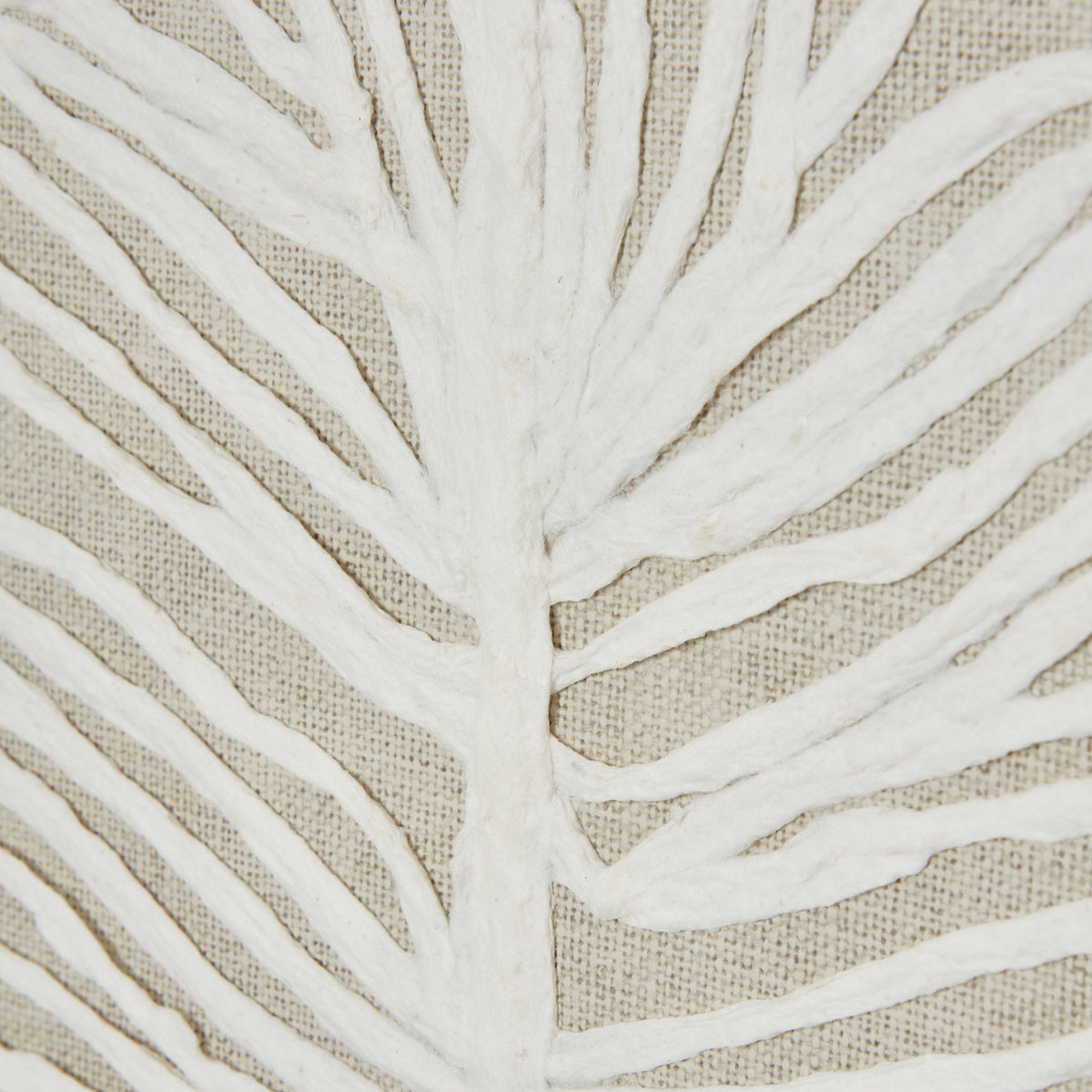 Large Plume White Feather Art Mounted in Beaded Frame - view 4