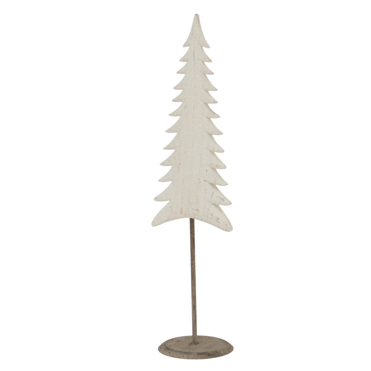 Medium Whitewashed Tall Tree on Stand - view 2