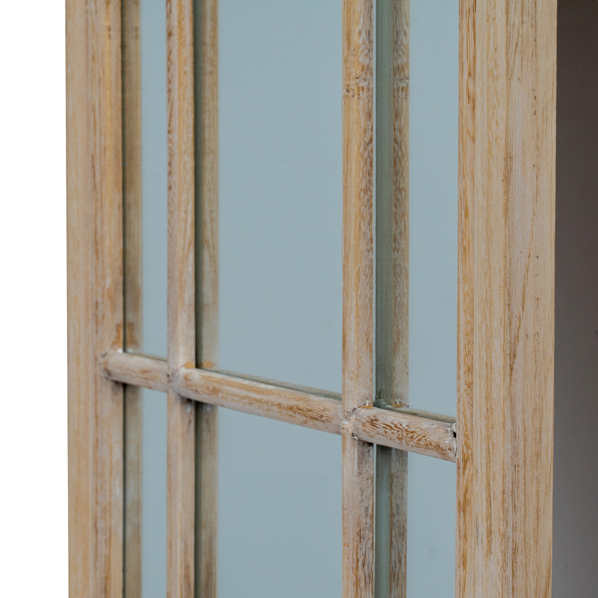 Washed Wood Tall Arched Window Mirror - view 3