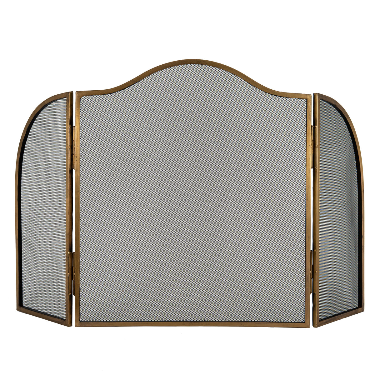 Antiqued Brass Fire Screen - view 2