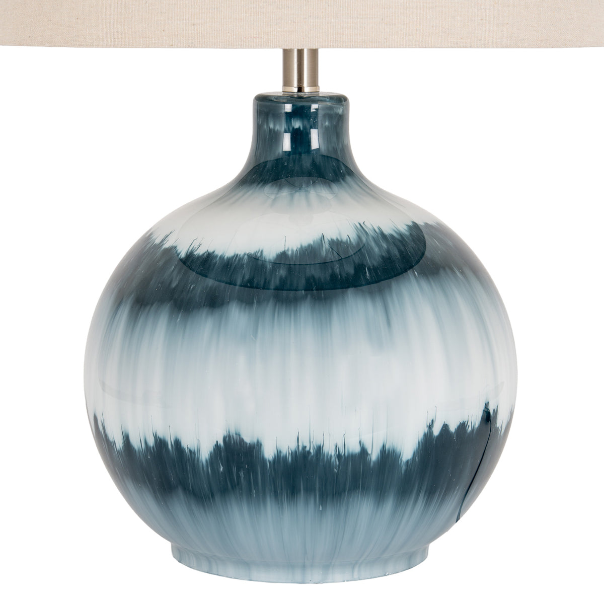 Ocean Shadows Table Lamp With Linen Shade - view 4