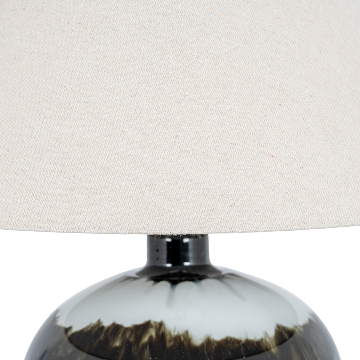 Midnight Shadows Squat Table Lamp With Linen Shade - view 3