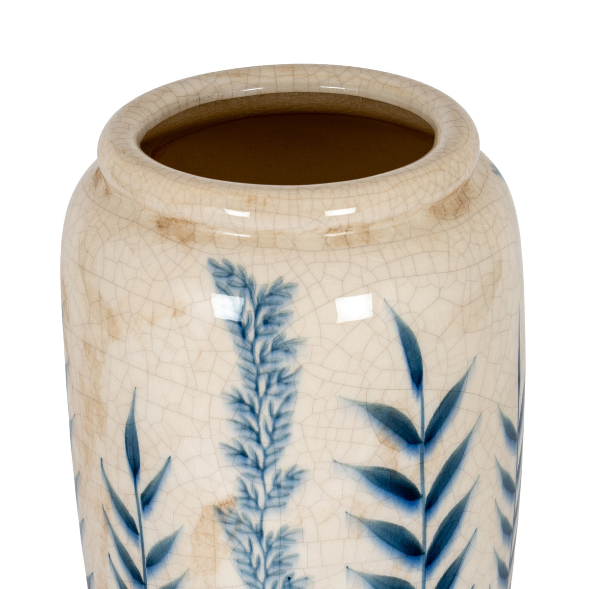 Large Blue Flora Tall Olpe Vase - view 2