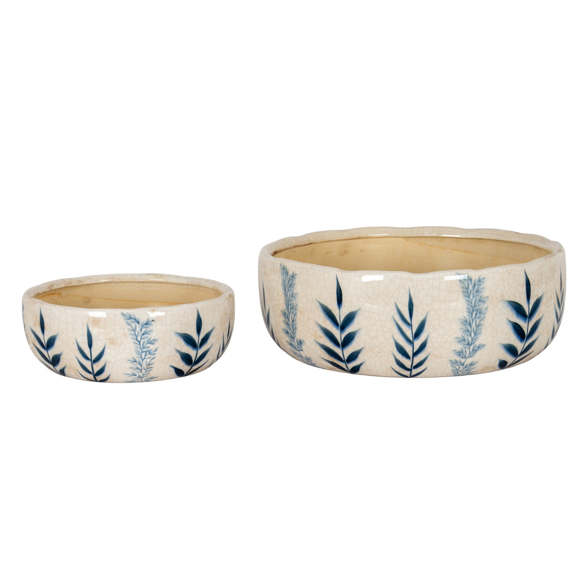 Large Blue Flora Bowl Pot - view 3