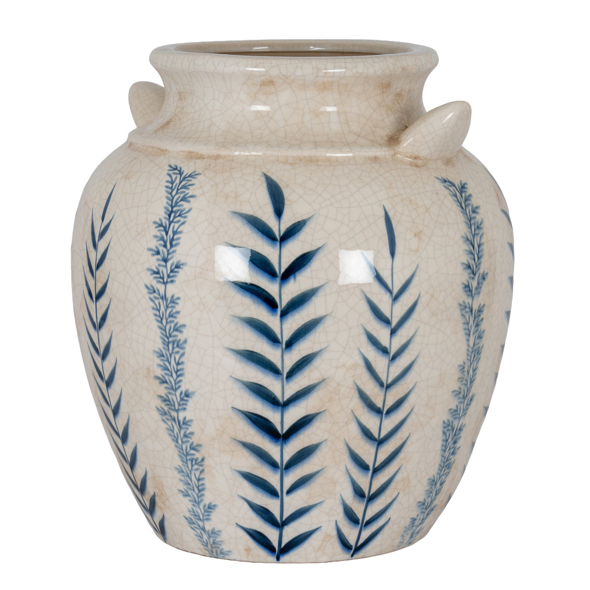 Blue Flora Amphora Vase - view 2