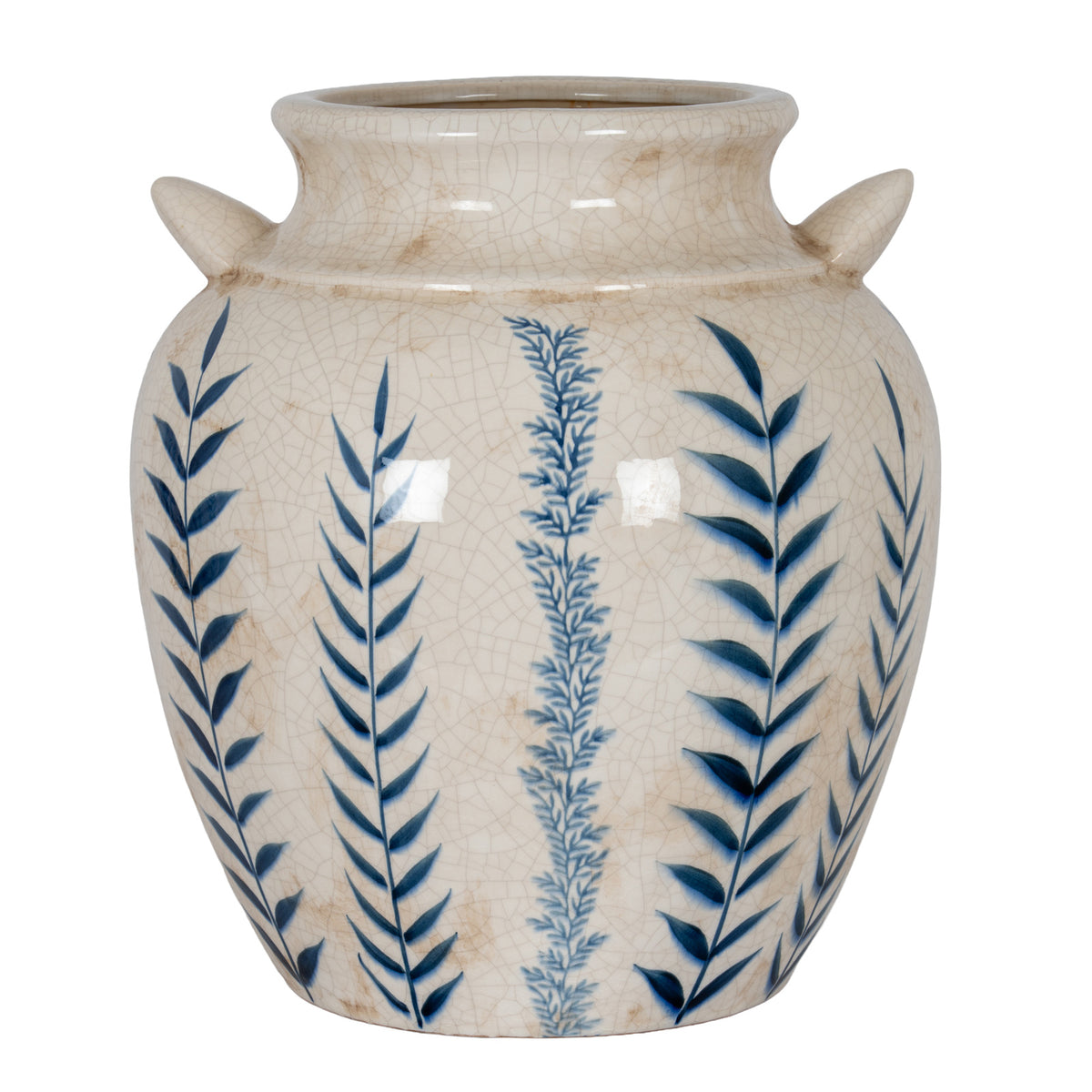 Blue Flora Amphora Vase - view 3
