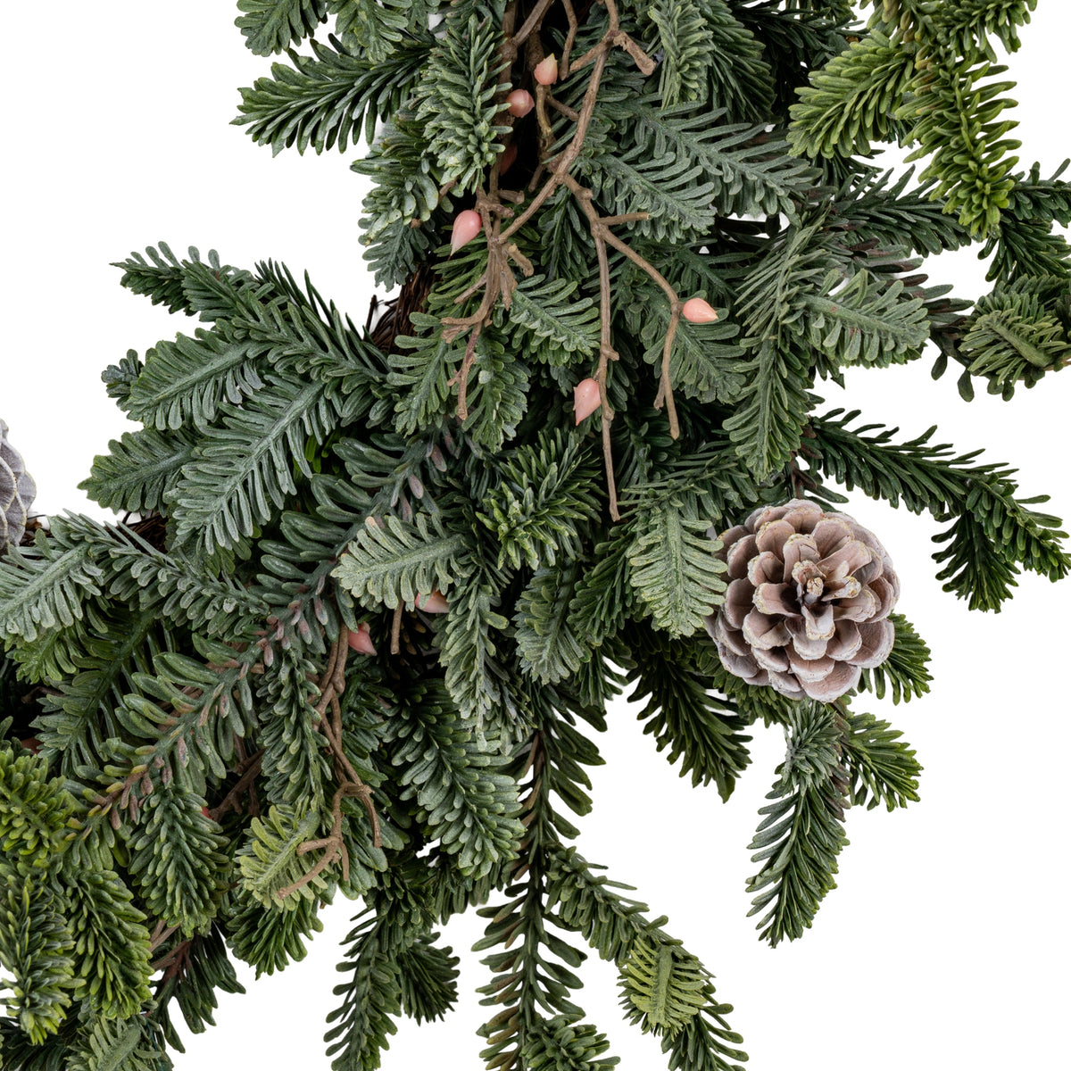 Woodland Pine Wreath With Pinecones - view 3