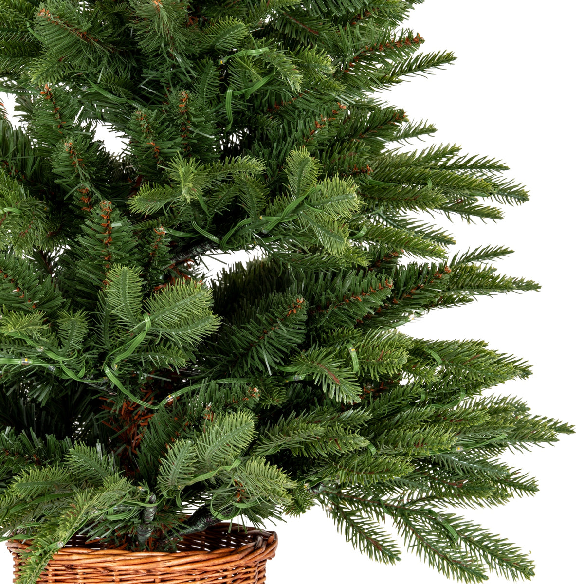 Norway Fir Pre-Lit LED 300L Fir Tree In Rattan Pot - view 2