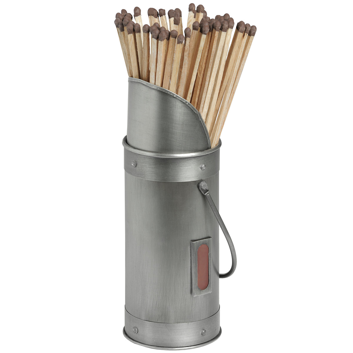 Antique Pewter Match Holder With 60 Matches - view 2