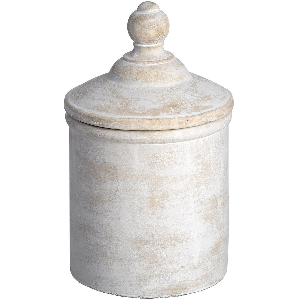 Large Antique White Canister