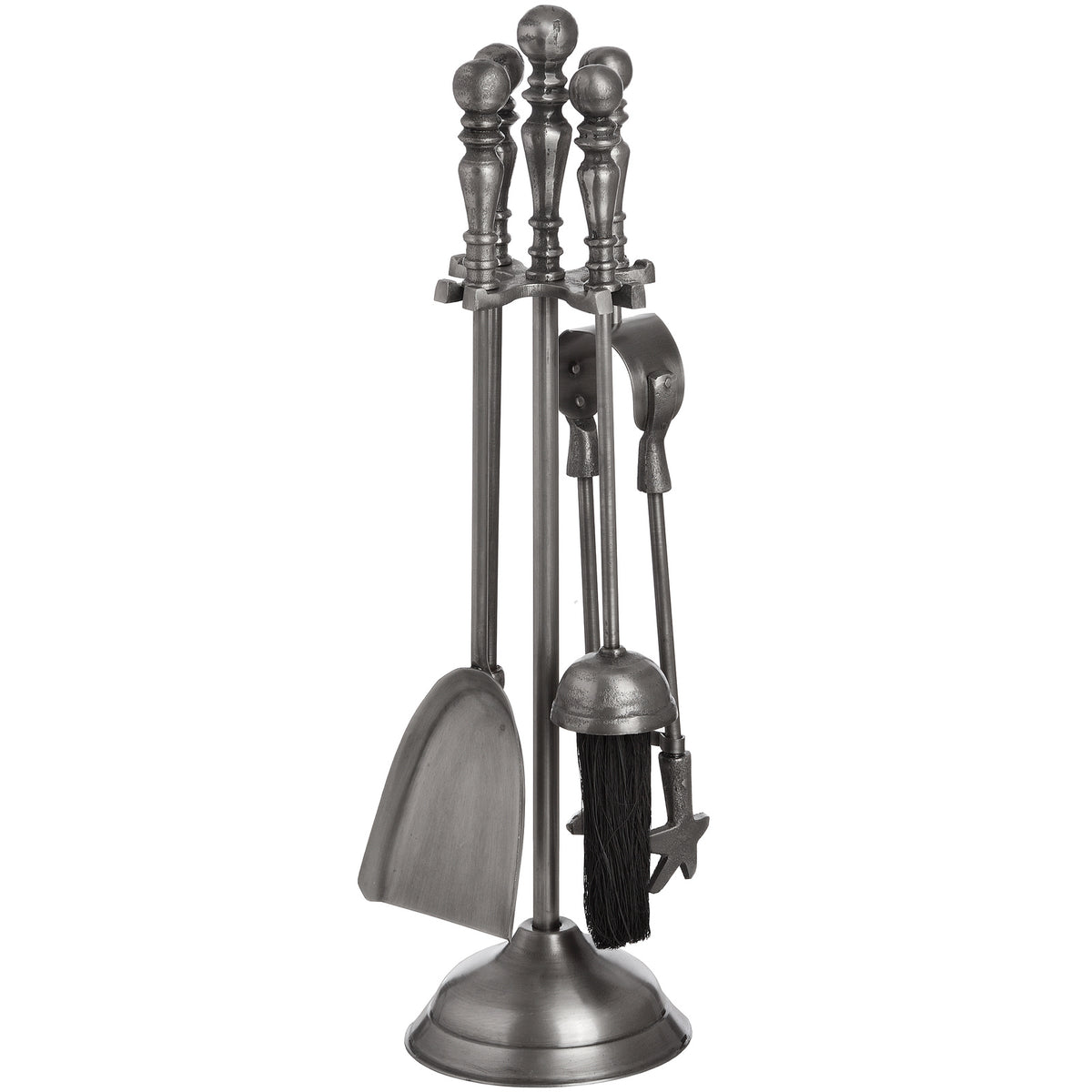 Traditional Companion Set In Antique Pewter - view 3