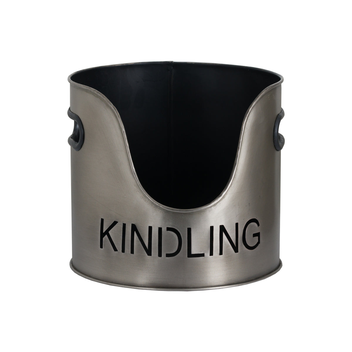 Pewter Finish Logs And Kindling Buckets & Matchstick Holder - view 4