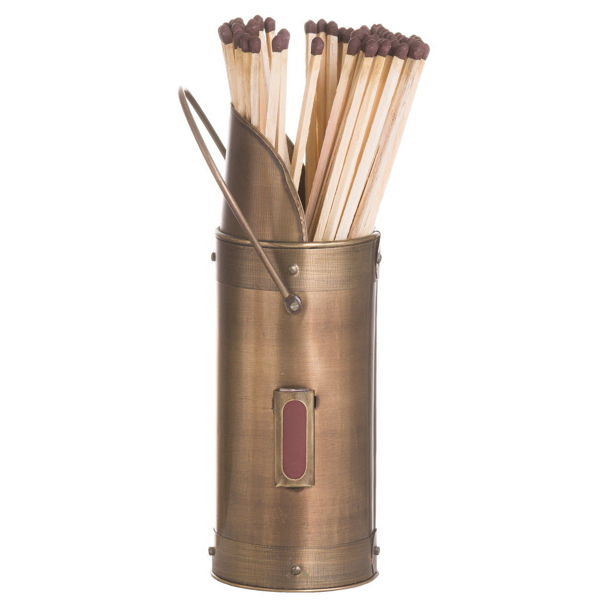 Antique Bronze Matchstick Holder With 60 Matches - view 2