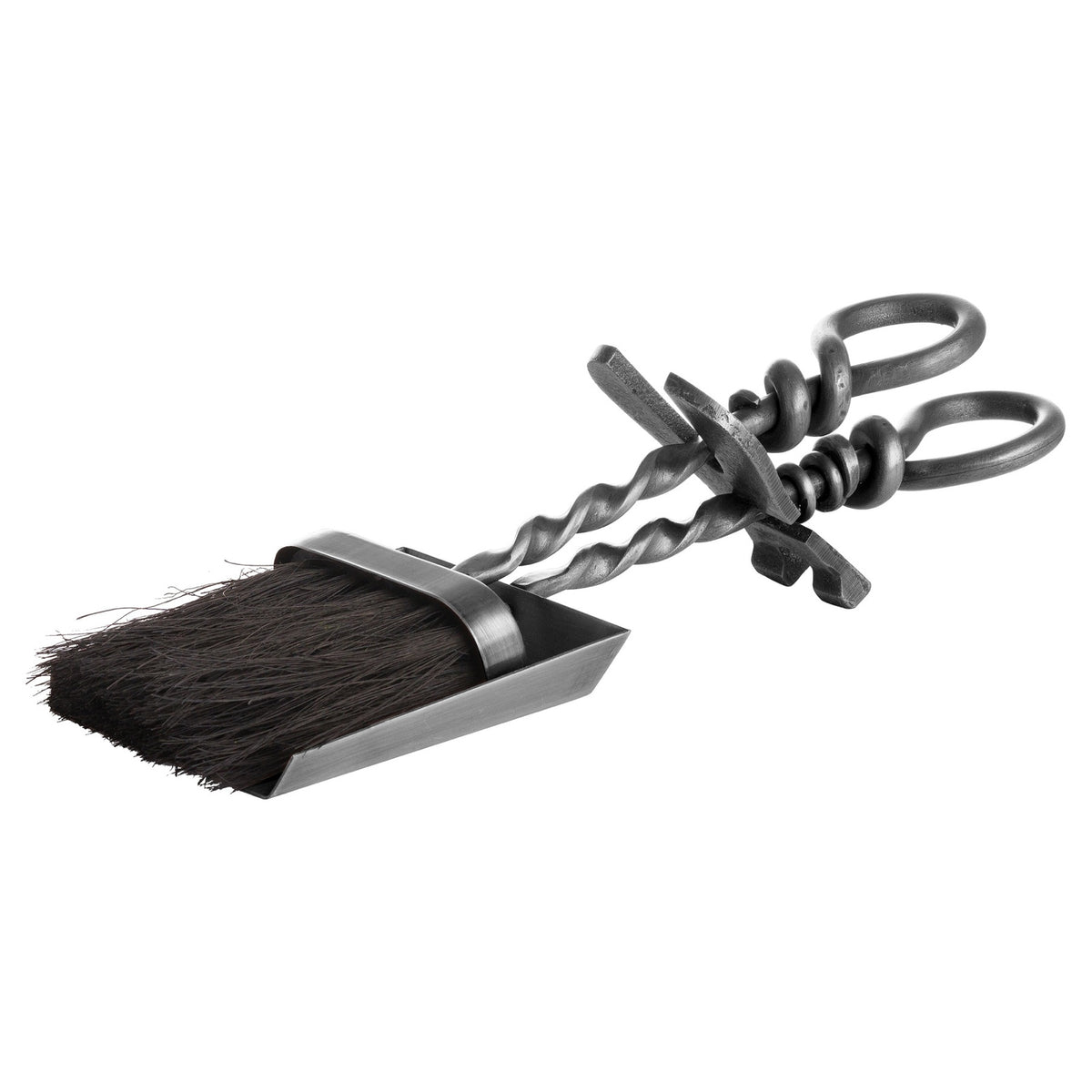 Silver Hearth Tidy Set with Hand Turned Loop Handle - view 2