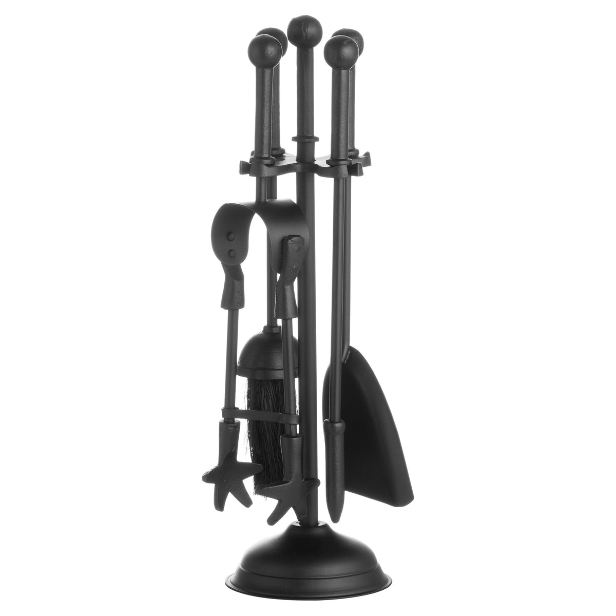 Ball Topped Companion Set In Black - view 2