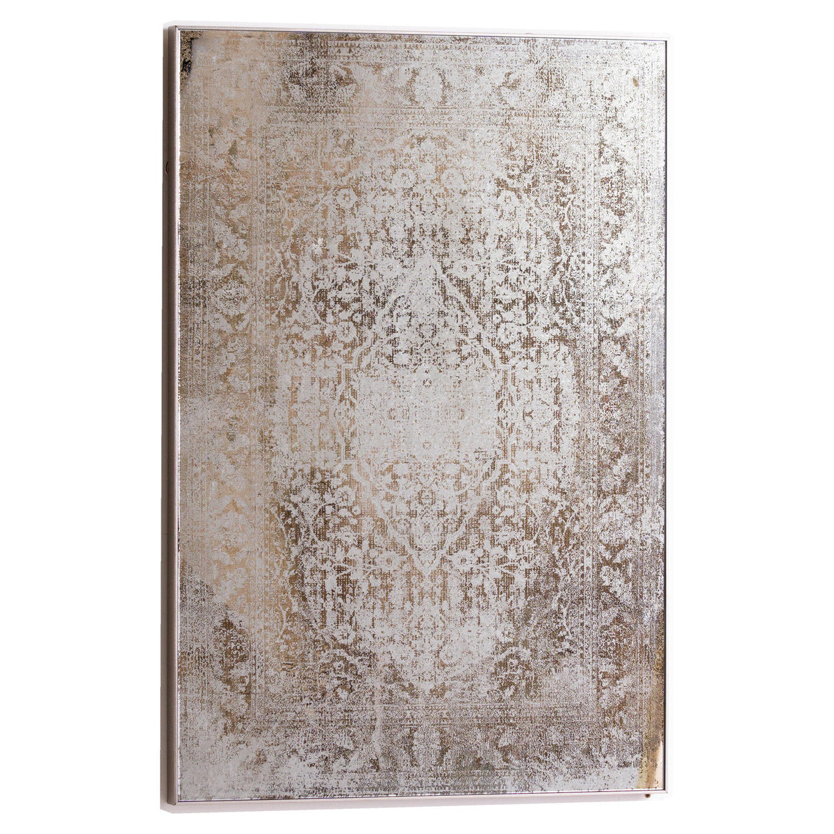 Antique Etched Foxed Wall Art Mirror