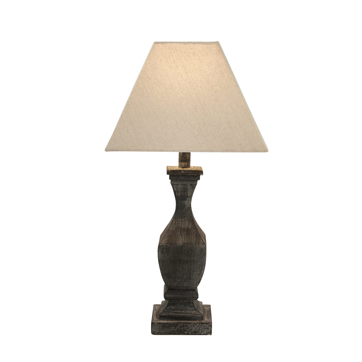 Incia Fluted Wooden Table Lamp - view 3
