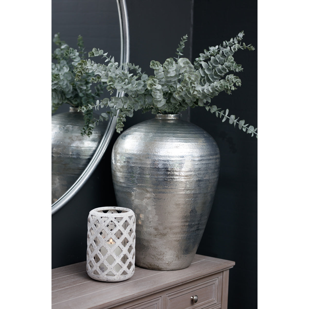 Hammered Silver Astral Vase - view 3