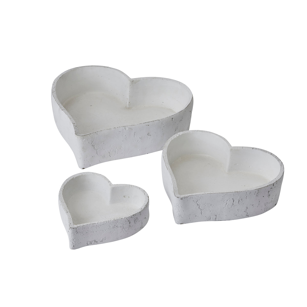 Set of Three Large Matt White Ceramic Dishes - view 2