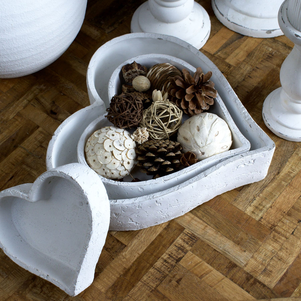 Set of Three Large Matt White Ceramic Dishes - view 5