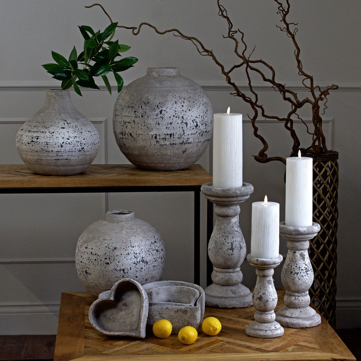 Set Of Three Large Stone Ceramic Dishes - view 2