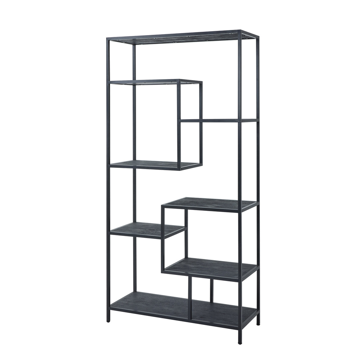 Large Black Multi Shelf Unit - view 2