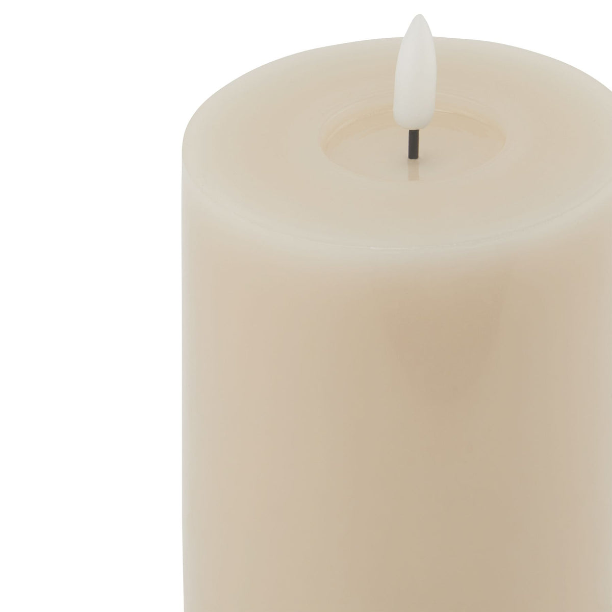 Luxe Collection Melt Effect 3.5x9 Taupe LED Wax Candle - view 2
