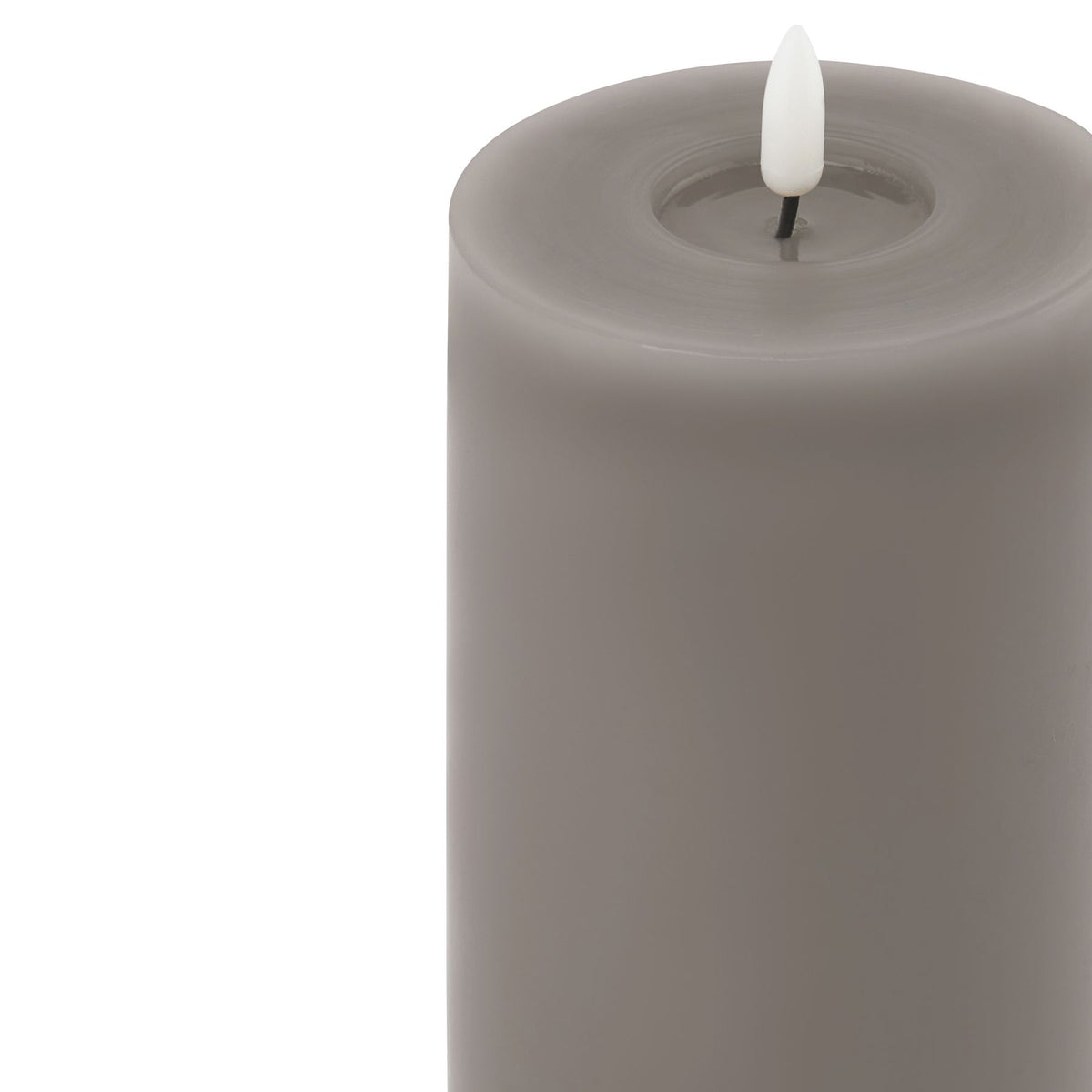 Luxe Collection Melt Effect 3.5x9 Grey LED Wax Candle - view 2