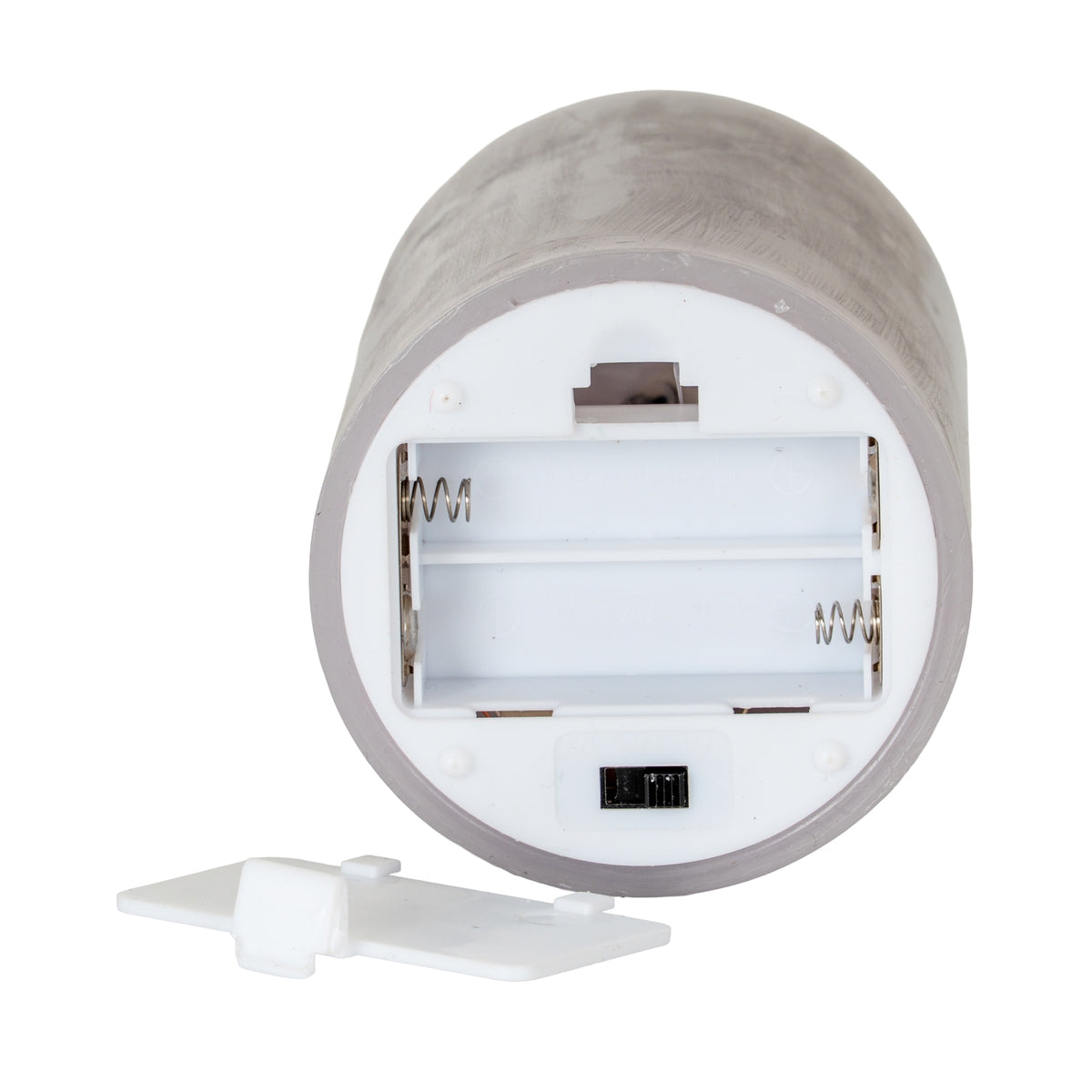 Luxe Collection Melt Effect 3.5x9 Grey LED Wax Candle - view 3