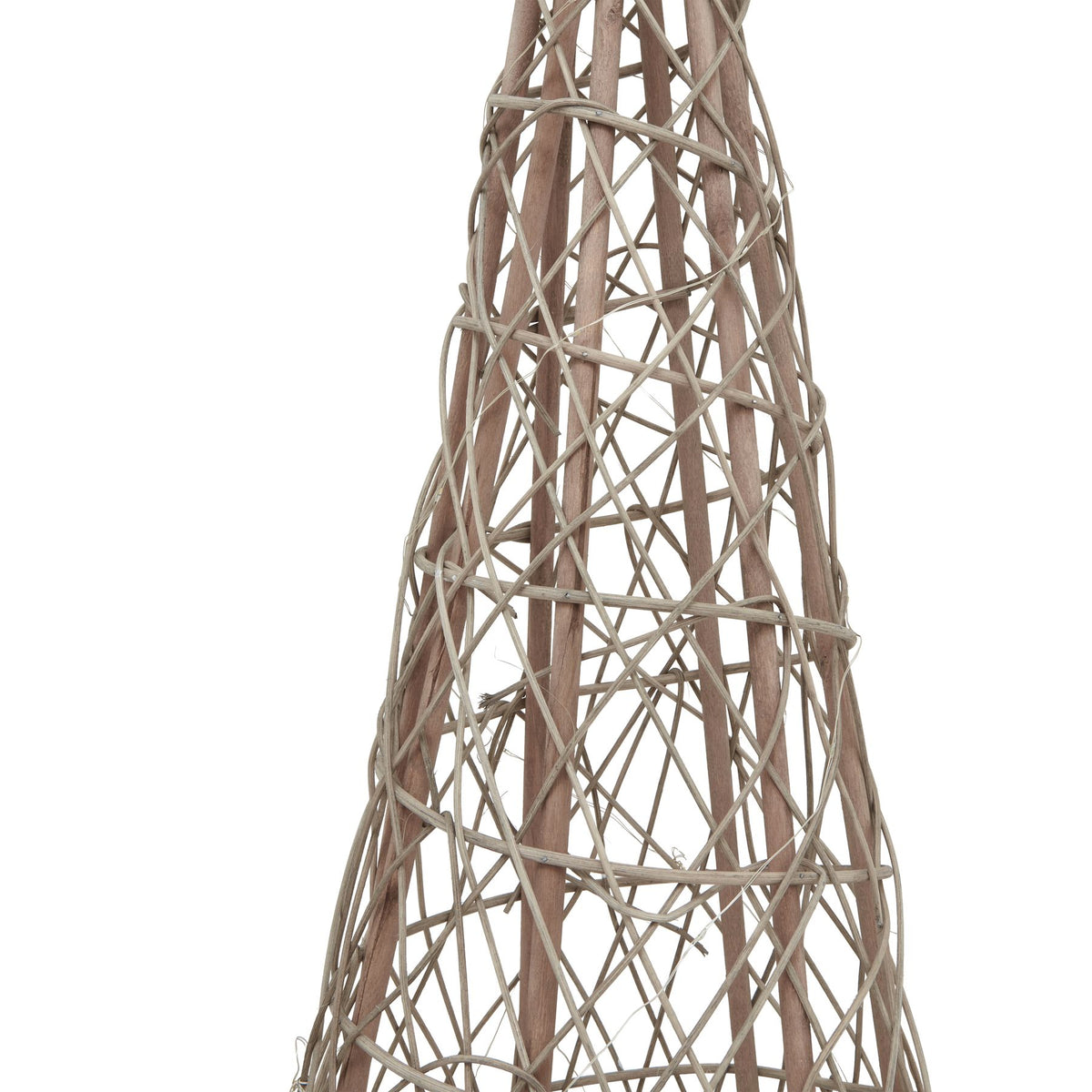 Large LED Wicker Christmas Tree With Star - view 3