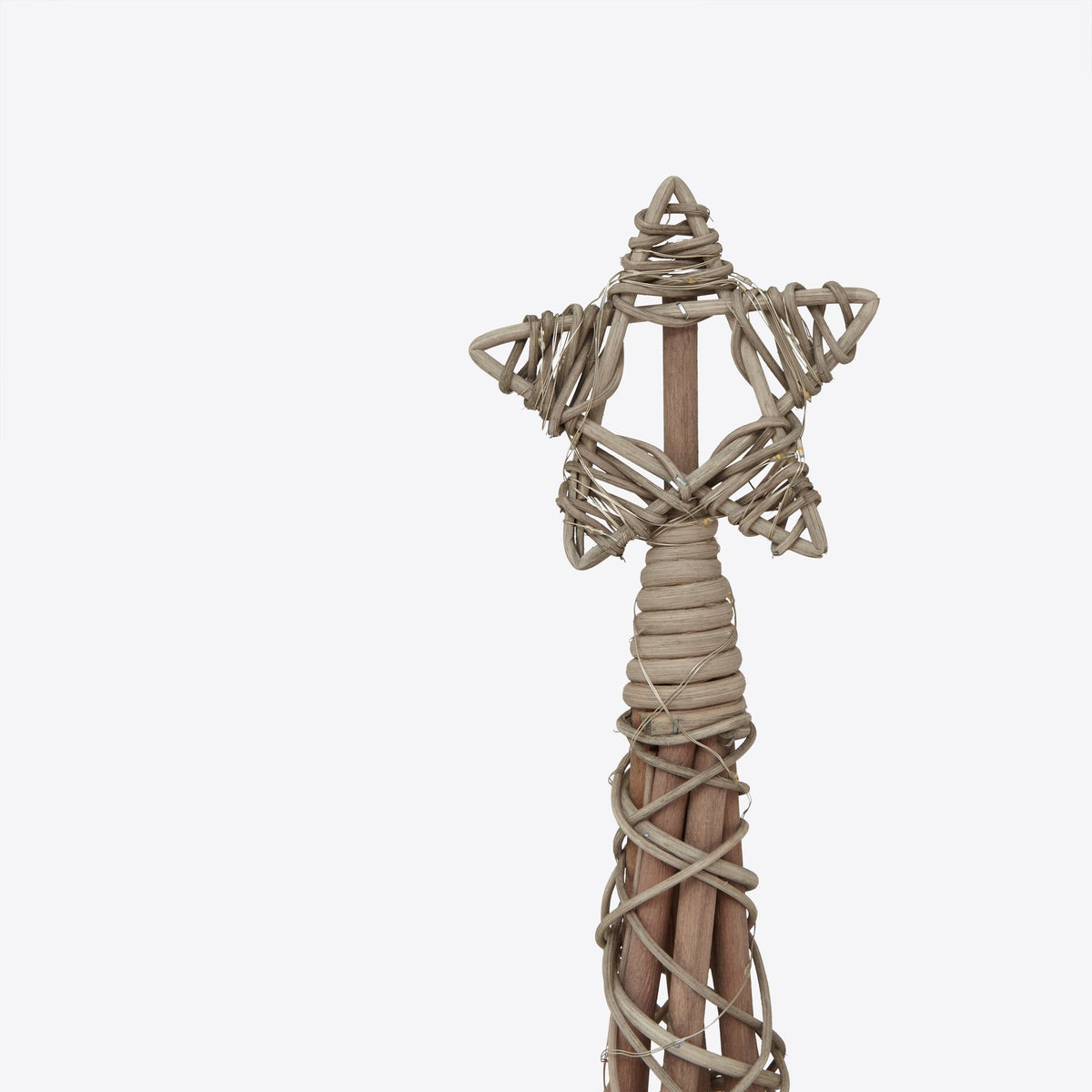 Small LED Wicker Christmas Tree With Star - view 2