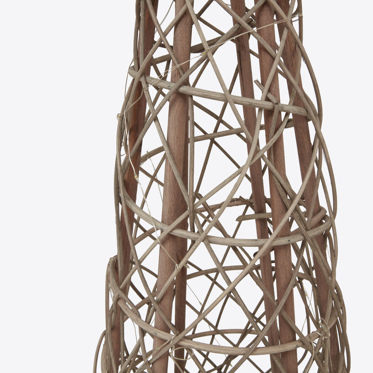 Small LED Wicker Christmas Tree With Star - view 3