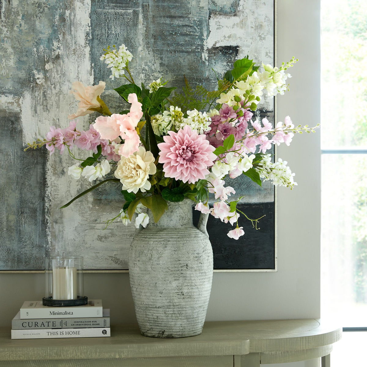 Athena Stone Amphora Pot - view 4