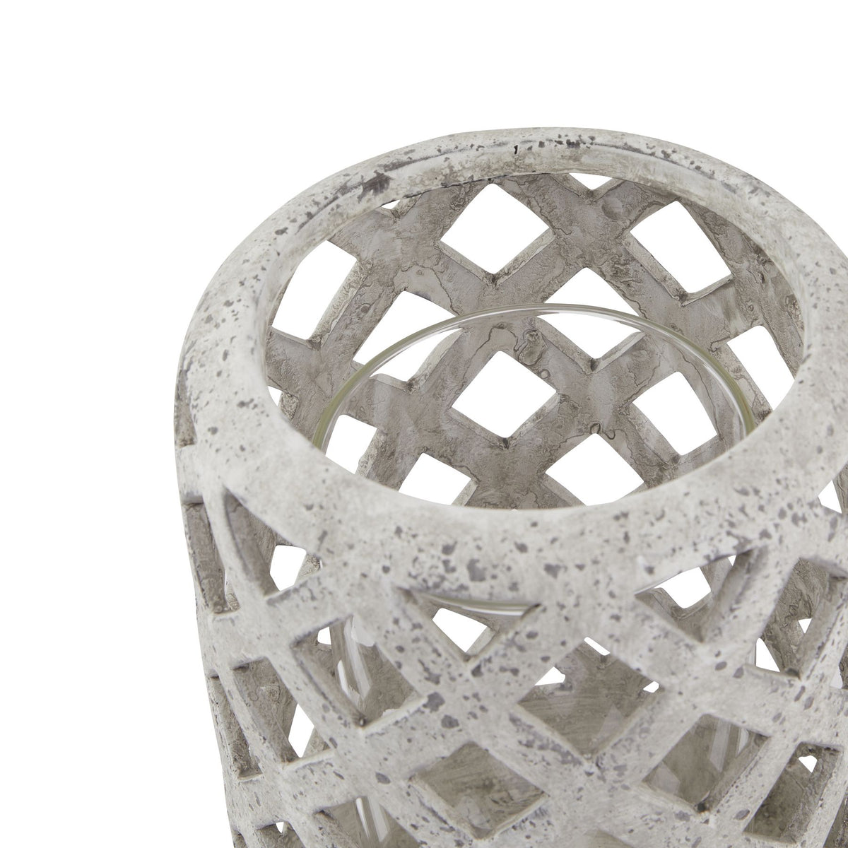 Grey Stone Effect Hurricane Lantern - view 2