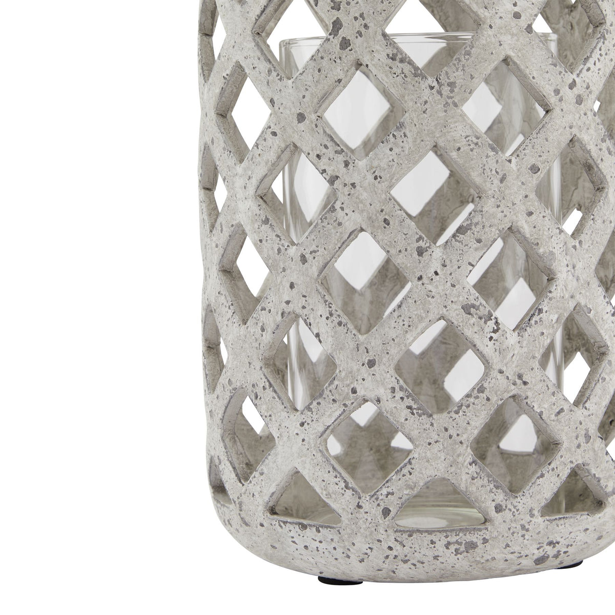 Grey Stone Effect Hurricane Lantern - view 3