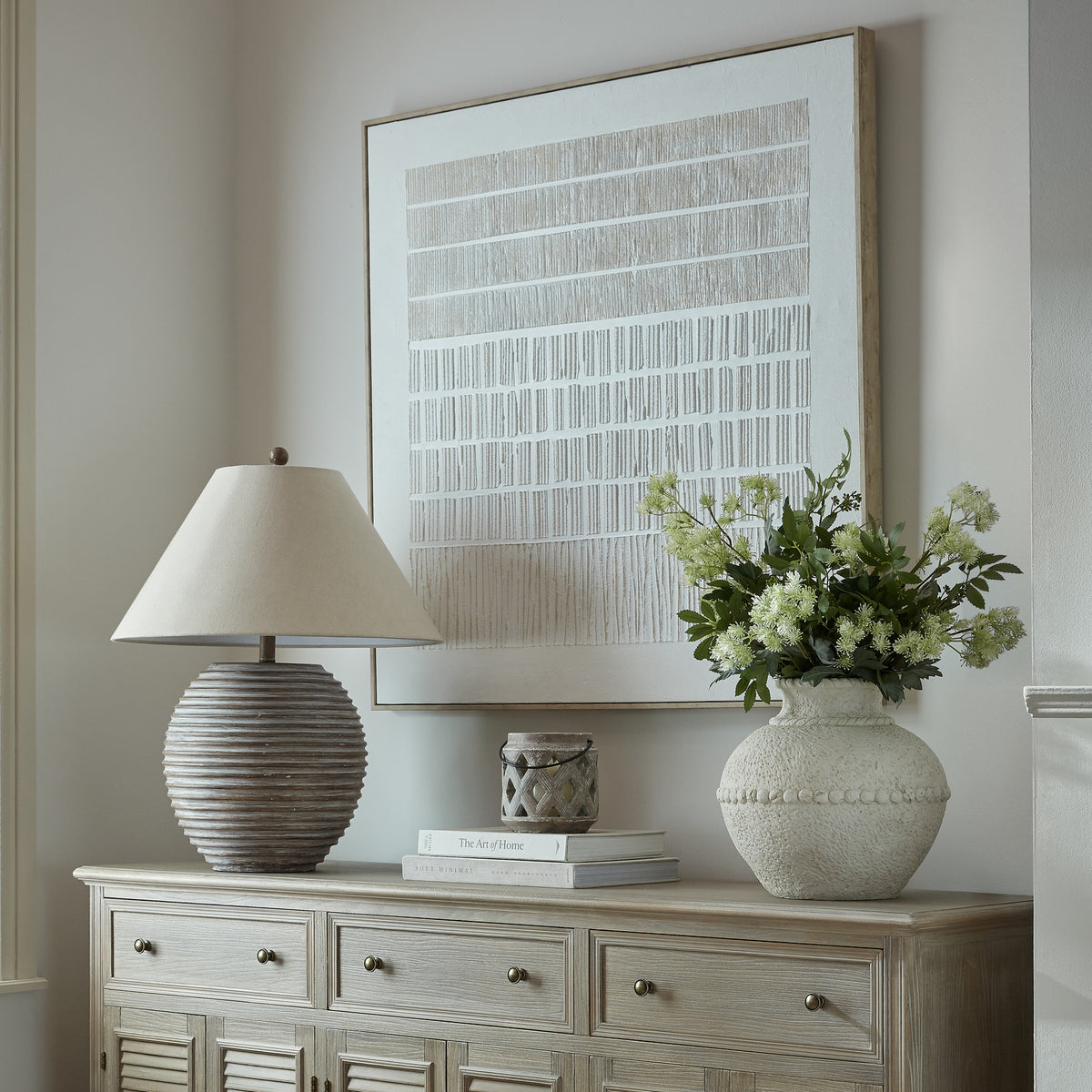 Saturn Table Lamp With Linen Shade - view 3