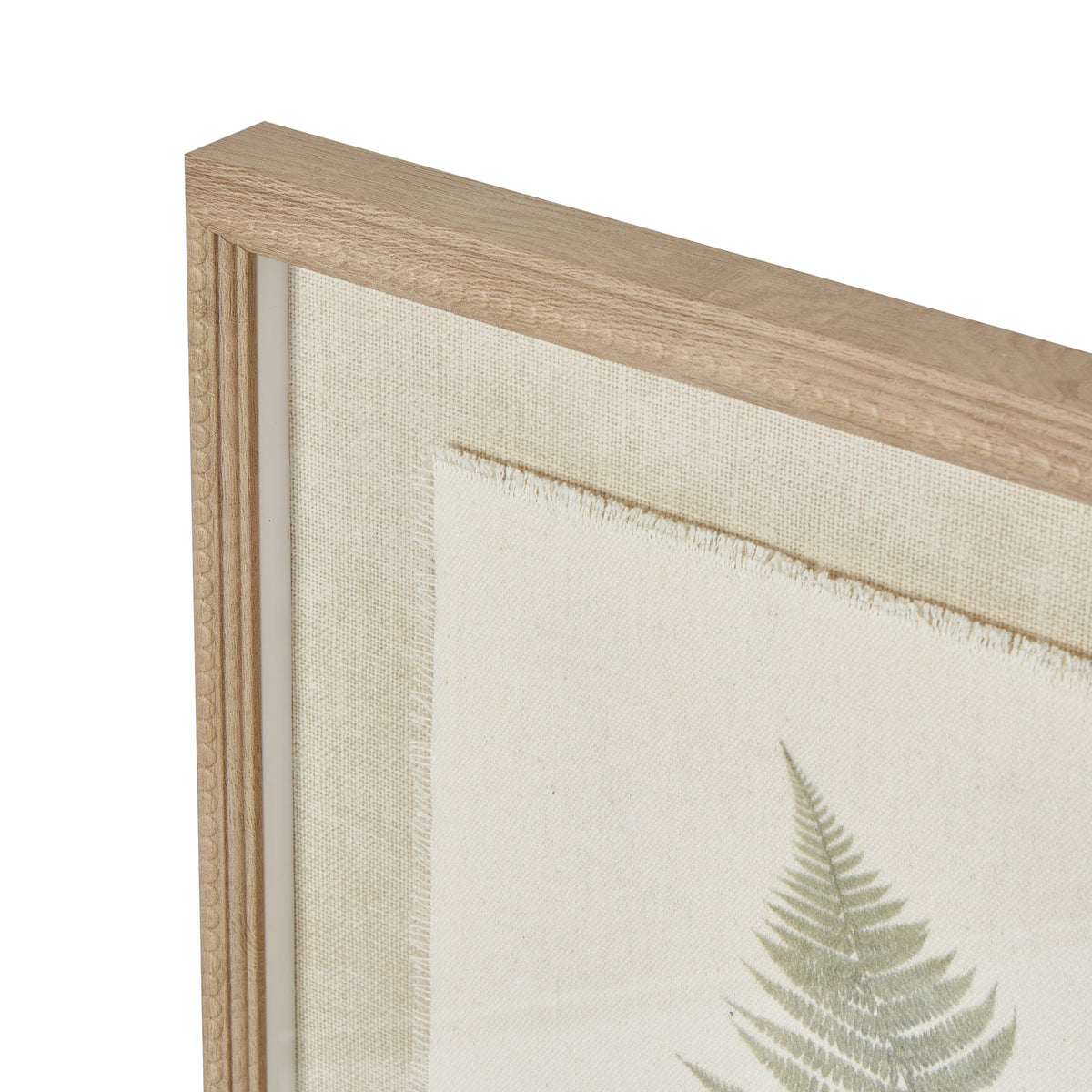 Bracken Art on Texture-Torn Paper with Beaded Frame - view 5