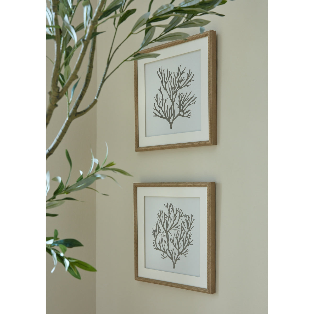 Reef Coral Art Mounted In Beaded Frame - view 5