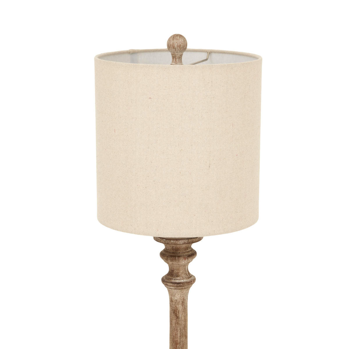 Pallido Candlestick Table Lamp With Linen Shade - view 3