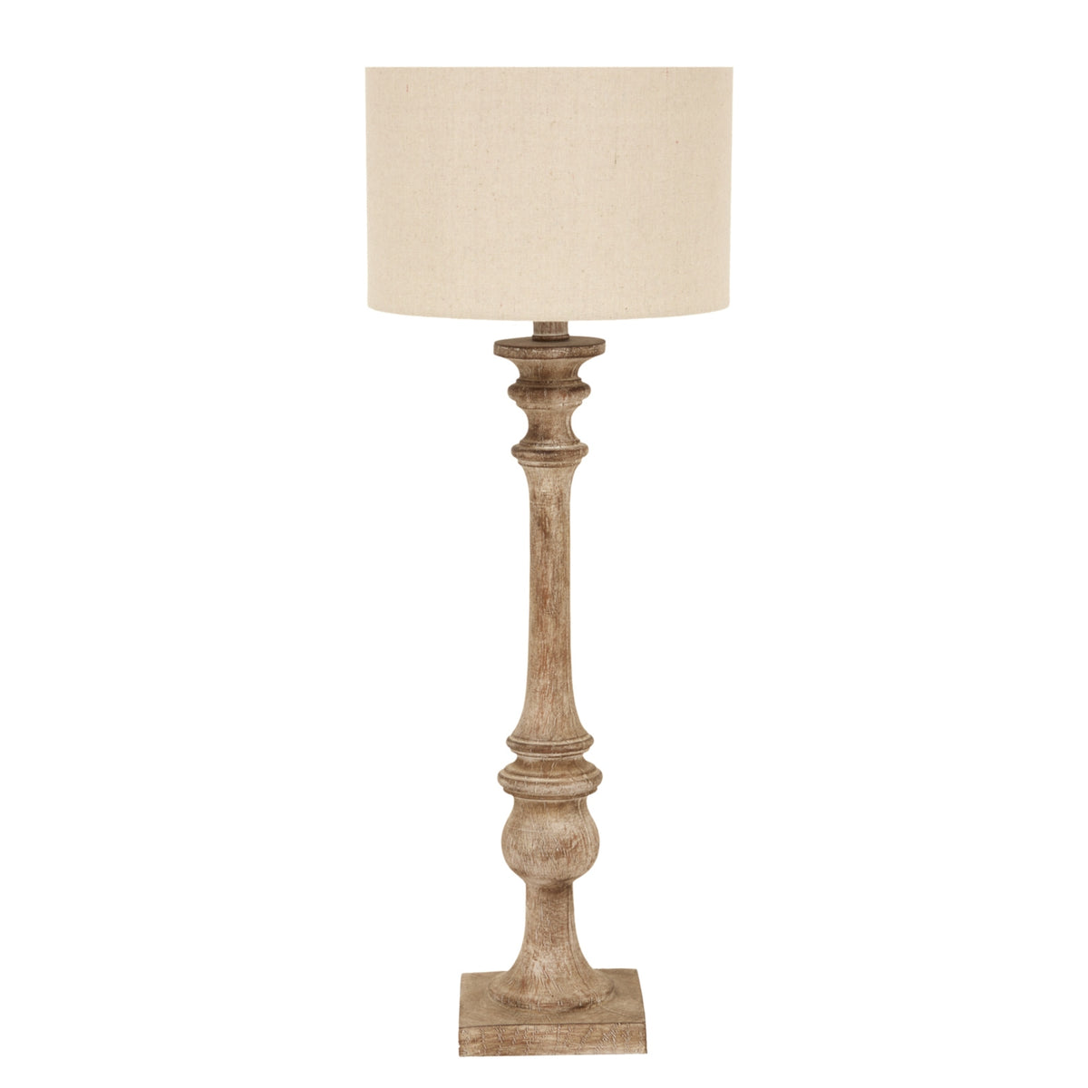 Pallido Candlestick Table Lamp With Linen Shade - view 5